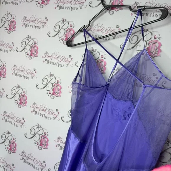 Intimate attitudes dress maxi long open back criss cross mermaid back style mesh - Picture 11 of 16